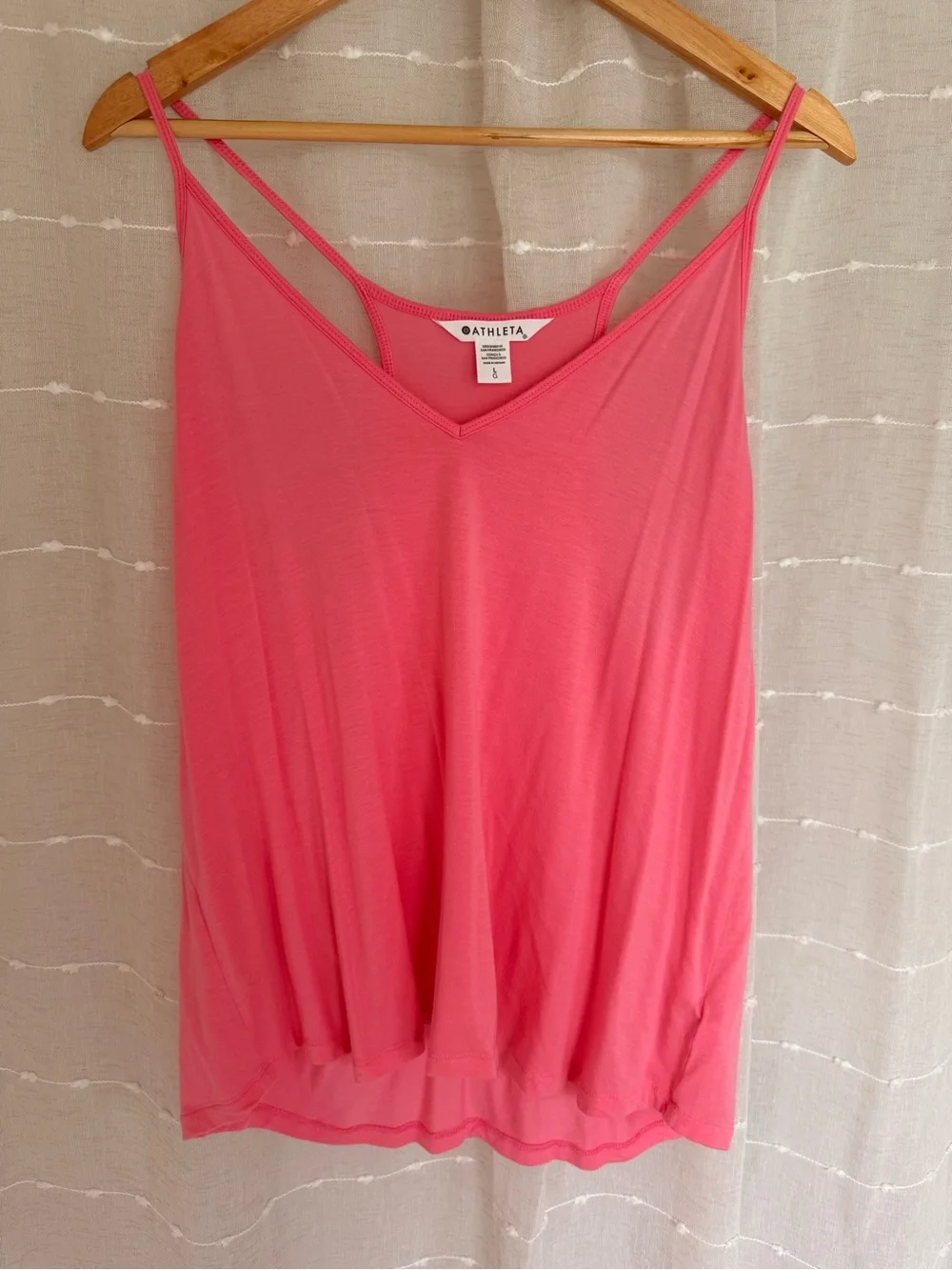Athleta Coral Pink V-Neck Strappy Cami